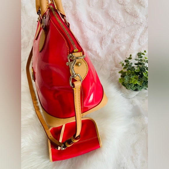 Dooney Bourke bourke patent leather pink dual strap with matching clutch - Picture 12 of 15